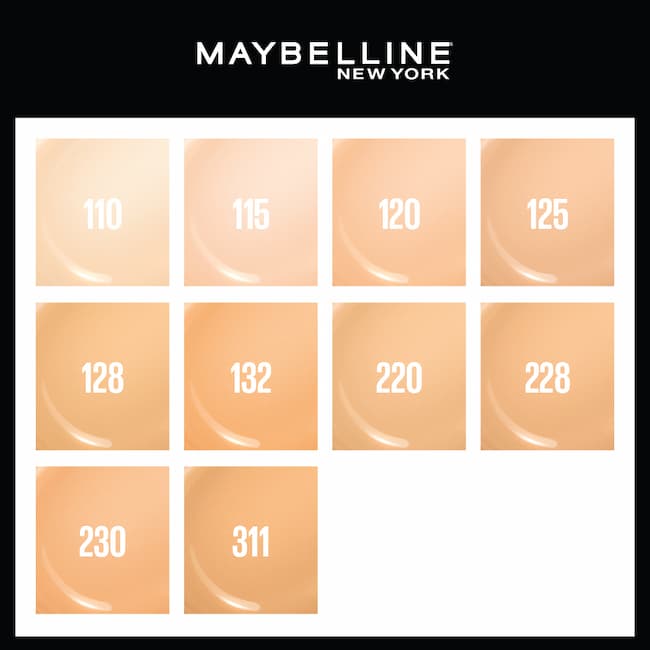 Base Maybelline Superstay Lumi Matte tonos disponibles